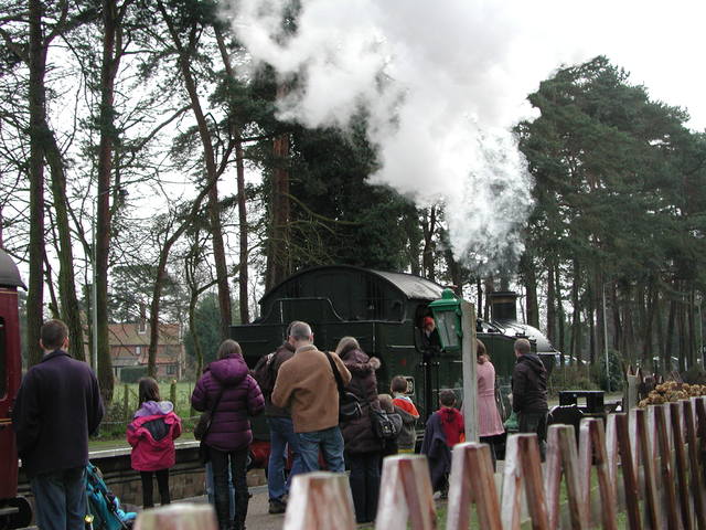 Steam engine 5619 has just de-coupled at Holt
