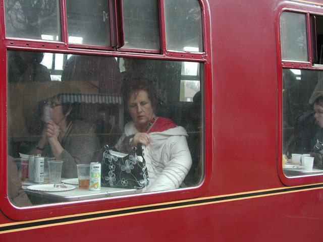 Barbara Mickelson and Joyce Allum on board the coach
