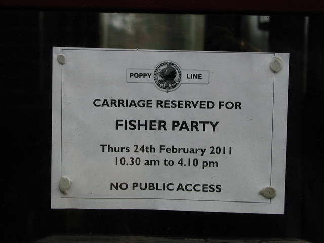 The privately hired coach for our party on the Poppy Line between Sheringham to Holt.   
